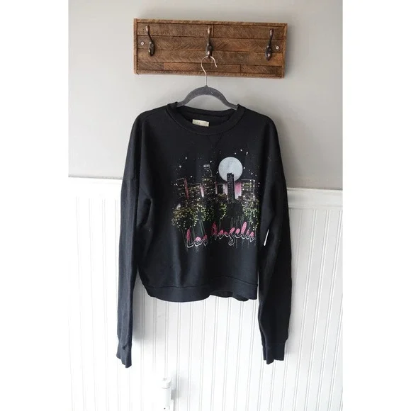 SALE Free People La Skyline Pullover Sweatshirt Vintage Souls Medium or Large - Picture 4 of 6